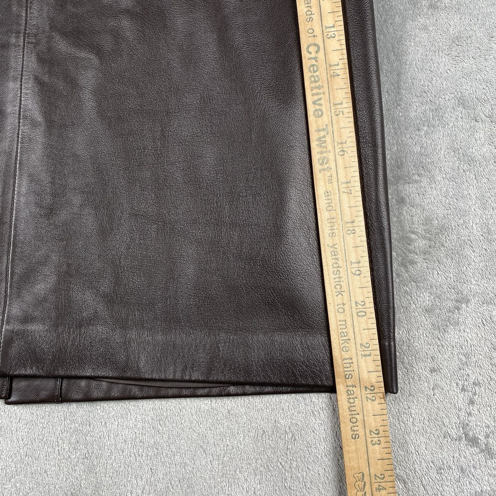 Lauren Ralph Lauren LRL Skirt Womens Sz 8 Brown Leather Pencil Western Boho 90s - Picture 13 of 13